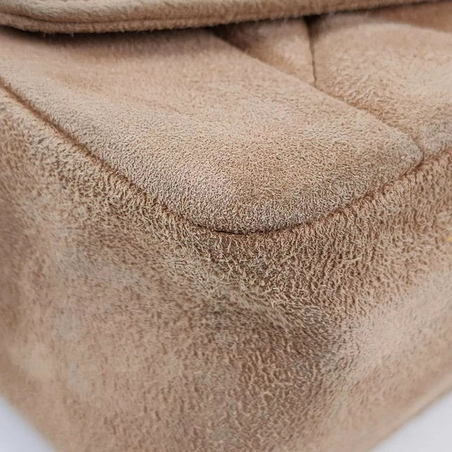 Chanel Diana Bag Medium Suede Beige with 24k Gold Plated Hardware
