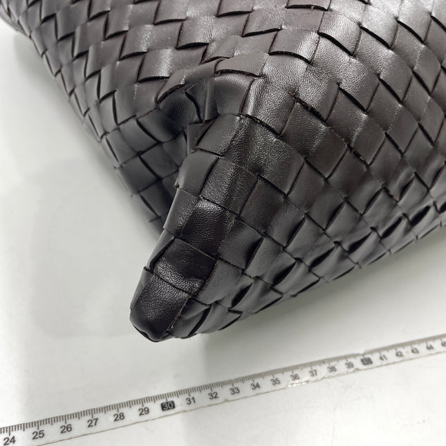 Bottega Veneta Hop Large Leather Fondant Chocolate Brown Hobo Bag