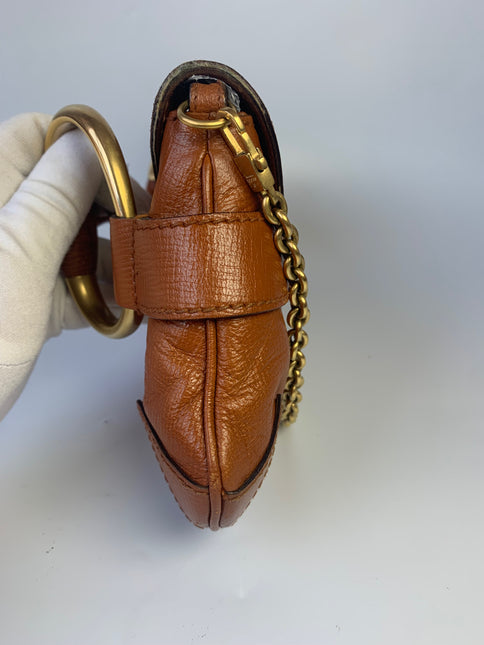 Sold Gucci Horsebit 1955 Chain Shoulder bag Large Camel Leather