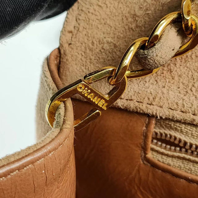 Chanel Diana Bag Medium Suede Beige with 24k Gold Plated Hardware