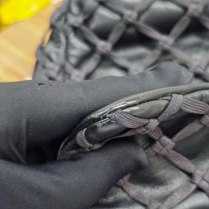 Chanel Lambskin Jumbo Canebiers Net Knots Flap Black, 2011