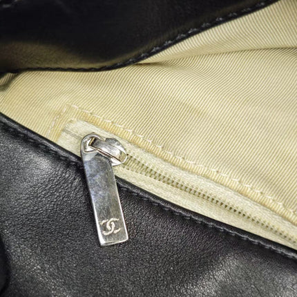 Chanel Lambskin Jumbo Canebiers Net Knots Flap Black, 2011