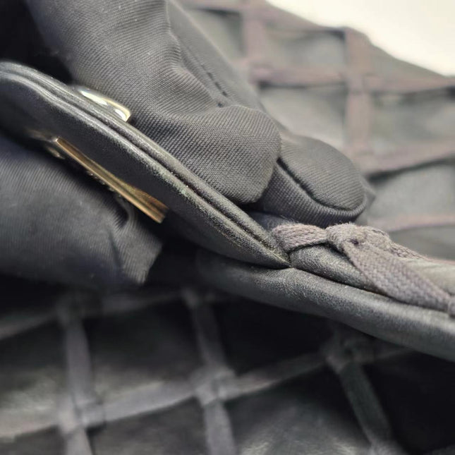 Chanel Lambskin Jumbo Canebiers Net Knots Flap Black, 2011