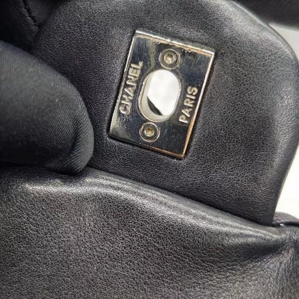 Chanel Lambskin Jumbo Canebiers Net Knots Flap Black, 2011