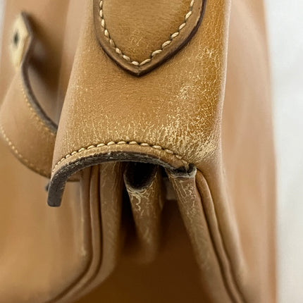 Hermes Kelly 32 Retourne 1976 Gold Box Leather Gold Hardware