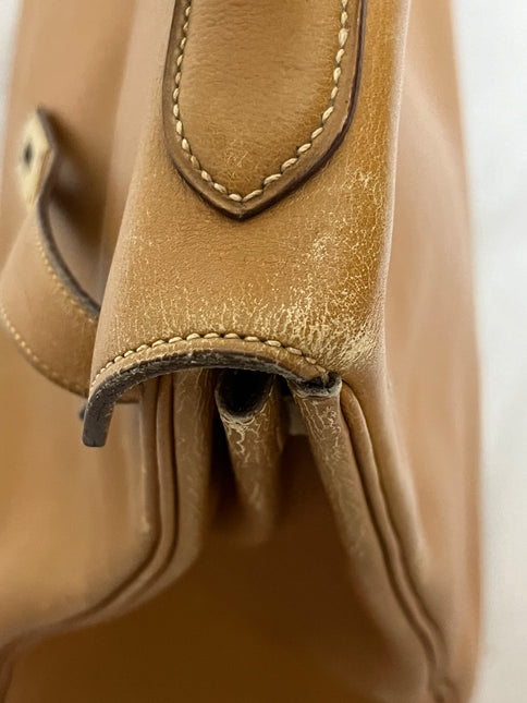 Hermes Kelly 32 Retourne 1976 Gold Box Leather Gold Hardware