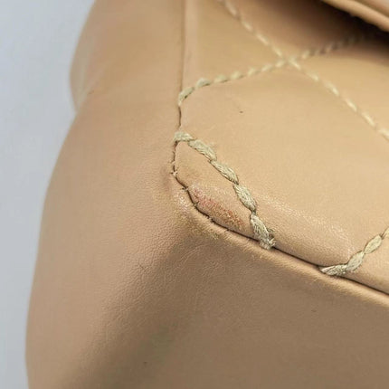 Sold Chanel Wild Stitch Flap Beige Leather with Stitching Detail