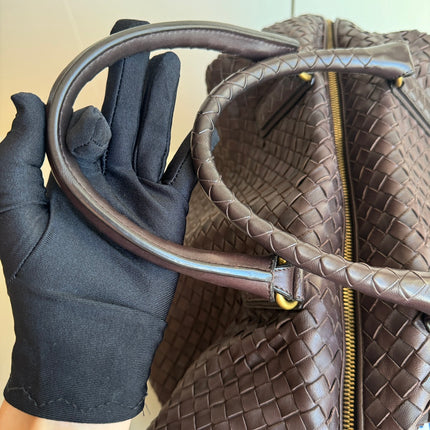 Sold Bottega Veneta Maxi Convertible Tote Bag Hobo Chocolate Brown Leather Two-way Carry 50cm