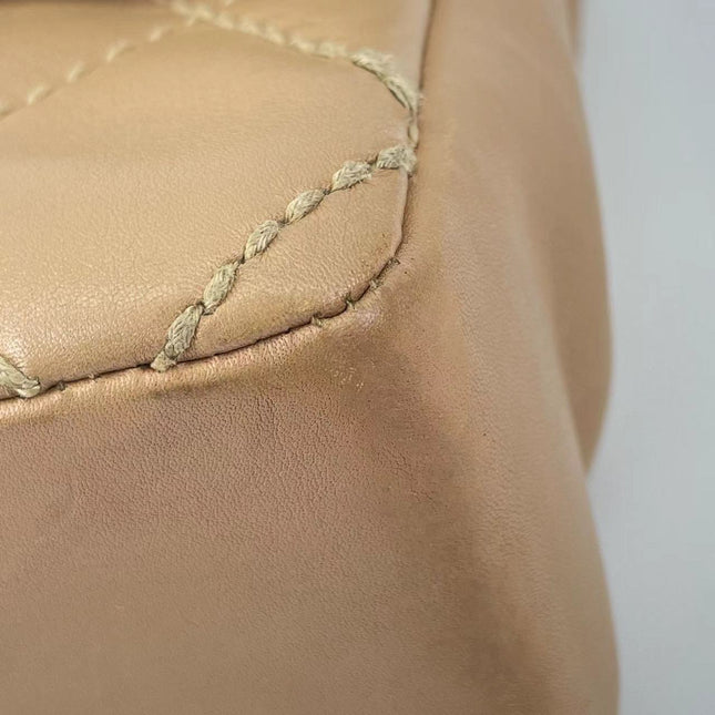 Sold Chanel Wild Stitch Flap Beige Leather with Stitching Detail