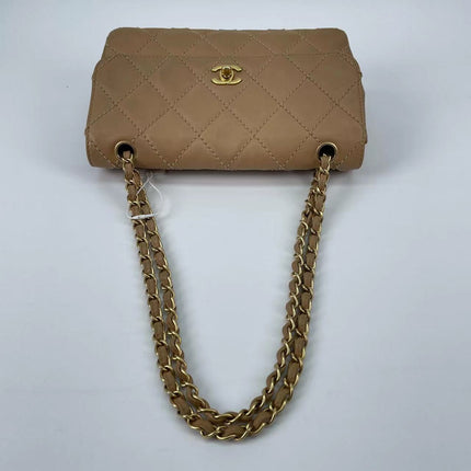 Sold Chanel Wild Stitch Flap Beige Leather with Stitching Detail