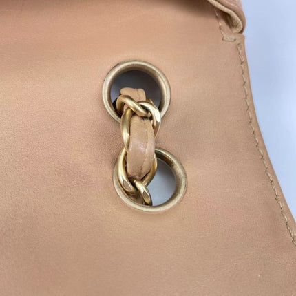 Sold Chanel Wild Stitch Flap Beige Leather with Stitching Detail
