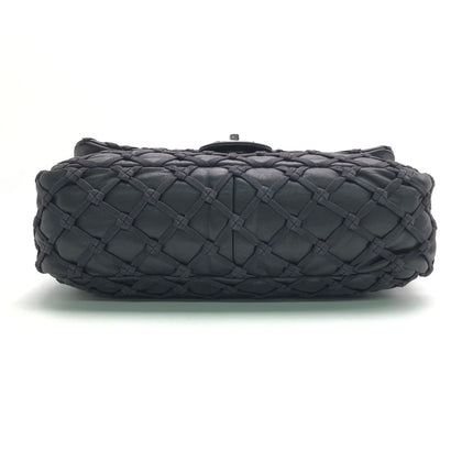 Chanel Lambskin Jumbo Canebiers Net Knots Flap Black, 2011