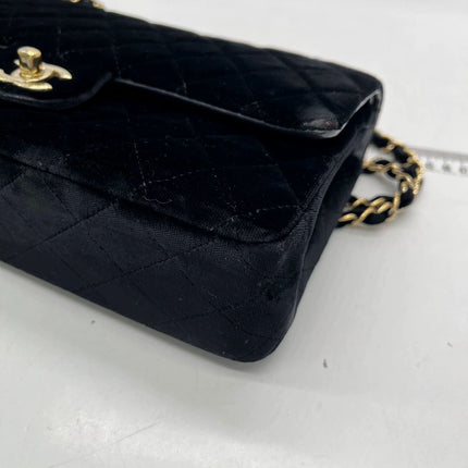 Chanel Classic Flap Medium Black Velvet Gold Hardware, 2014-2015