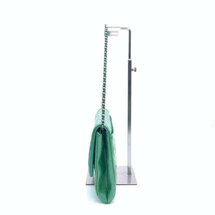 Sold Chanel Envelope Clutch with Chains 2013 Shoulder Bag Apple Green Patent Leather