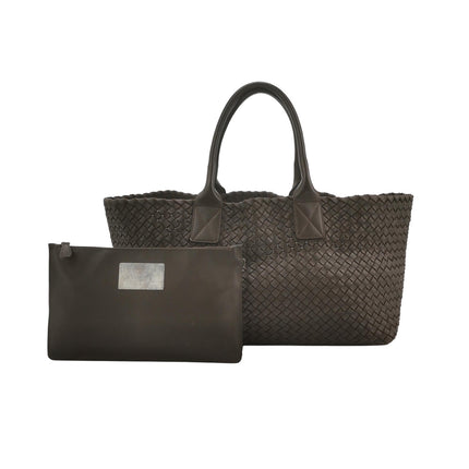 Bottega Veneta Cabat Tote Intreccio Leather Milk Chocolate Brown 40cm-Luxbags
