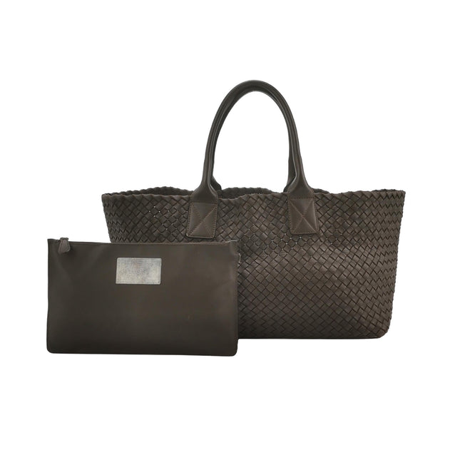 Bottega Veneta Cabat Tote Intreccio Leather Milk Chocolate Brown 40cm-Luxbags