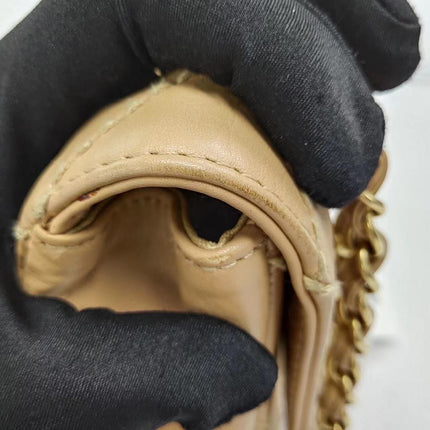 Sold Chanel Wild Stitch Flap Beige Leather with Stitching Detail