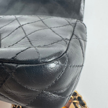 Chanel Classic Flap Super Mini Valentine's Special Black Lambskin Nautical Charms