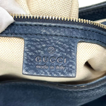 Gucci Jackie 1961 Medium Navy Suede Leather Bag