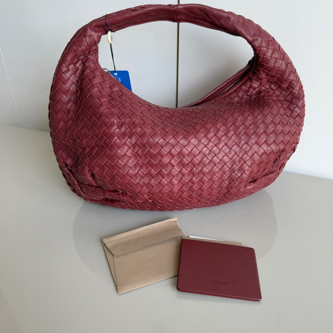 Bottega Veneta Belly Hobo Intrecciato Ancora Red Nappa Leather Medium 40cm