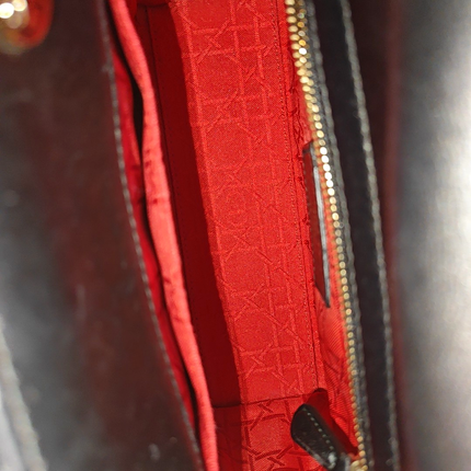 Lady Dior Small My Abcdior Black Lambskin Leather