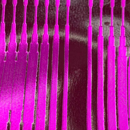 Fendi Baguette Pink Patent Leather Striped Gold Hardware Shoulder Bag