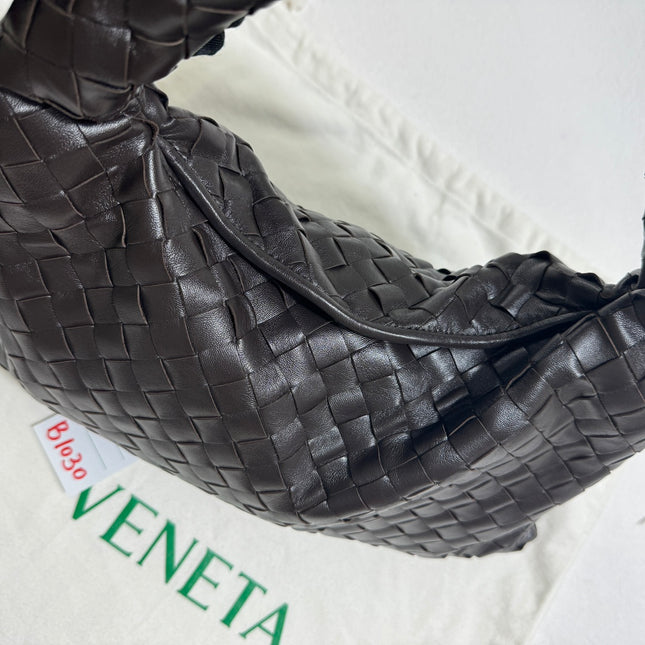Bottega Veneta Hop Hobo Small Leather Chocolate Brown