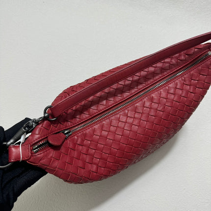 Bottega Veneta Sloane Shoulder Bag Burgundy Red Small 25cm