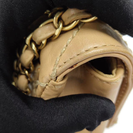 Sold Chanel Wild Stitch Flap Beige Leather with Stitching Detail