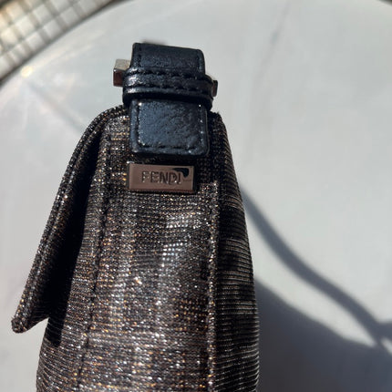 Sold Fendi Baguette Glitter Zucca Print Shoulder bag