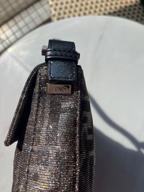 Sold Fendi Baguette Glitter Zucca Print Shoulder bag