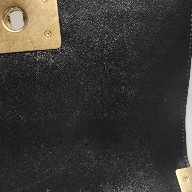 Chanel Le Boy Bag Small Camellia Black Lambskin Leather Gold Hardware