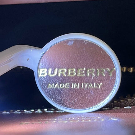 Sold Burberry Title Tote Small Leather Handbag
