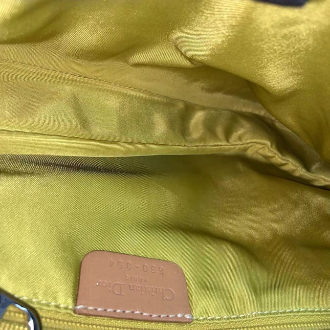 Sold Dior Saddle Bag Vintage Miss Diorella in Blue Denim with Badges, Fall-Winter 2001