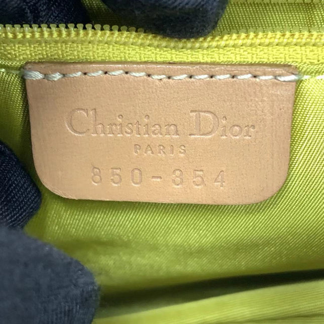 Sold Dior Saddle Bag Vintage Miss Diorella in Blue Denim with Badges, Fall-Winter 2001