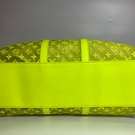 Sold Louis Vuitton Keepall Bandouliere Monogram Mesh 50 Yellow in Mesh/Leather