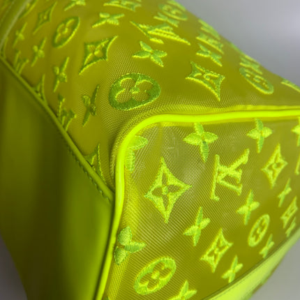 Sold Louis Vuitton Keepall Bandouliere Monogram Mesh 50 Yellow in Mesh/Leather