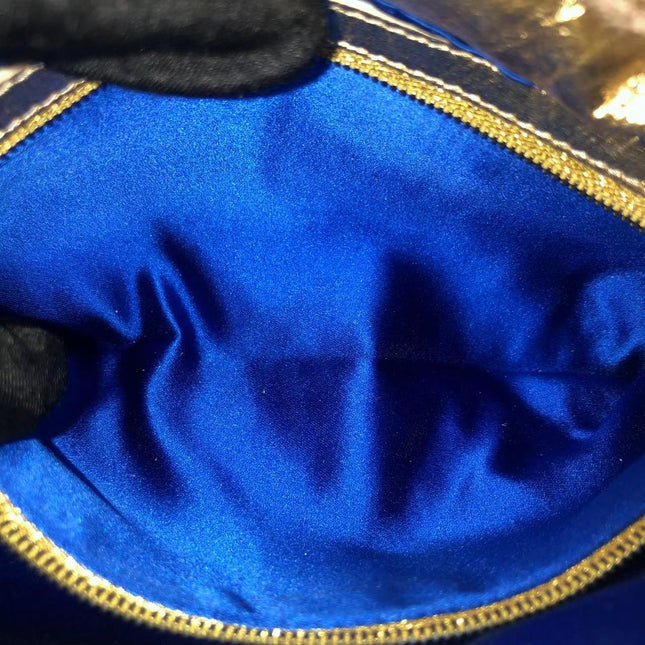 Sold Fendi Baguette Gold Leather with Lace Embroidery