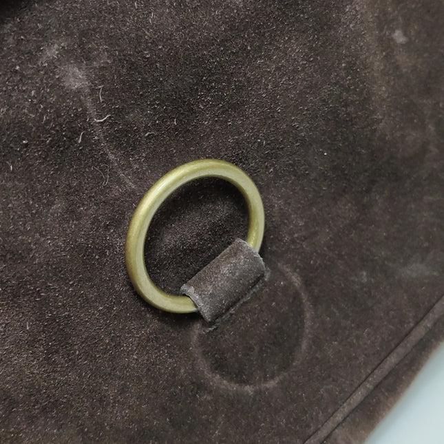 Miu Miu Brown Suede Leather Shoulder Bag Snap Hook