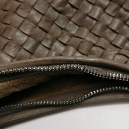 Bottega Veneta Belly Hobo Intreccio Leather Grey Large 54cm