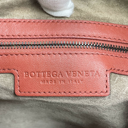 Bottega Veneta Veneta Hobo Medium Brick Red Intrecciato Leather Bag 47cm