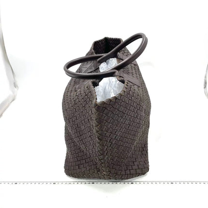Bottega Veneta Cabat Tote Intreccio Leather Dark Chocolate Brown 40cm