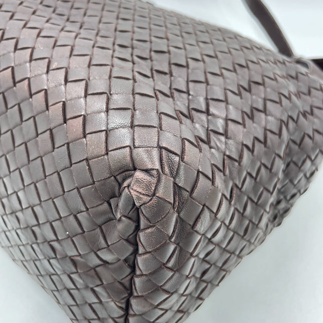 Bottega Veneta Garda Dark Brown Intrecciato Nappa Leather Large 33cm