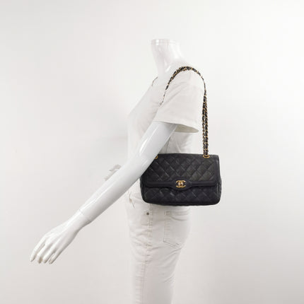 Chanel Paris Limited Small Navy Caviar Leather Gold Hardware 2015-16