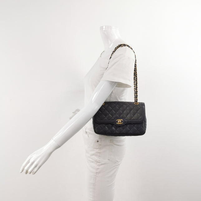 Chanel Paris Limited Small Navy Caviar Leather Gold Hardware 2015-16