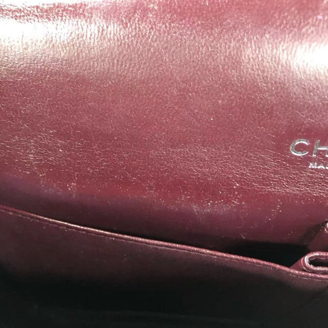 Sold Chanel Classic Flap Jumbo Black Caviar Leather Double Flap with Silver Hardware, 2014