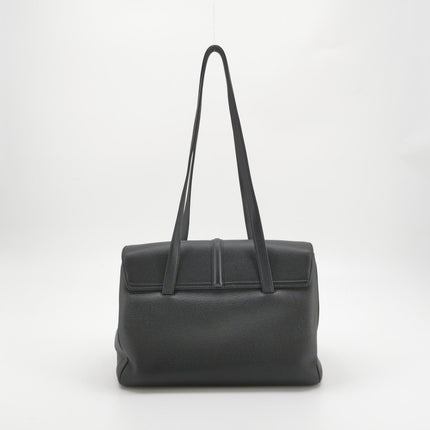 Celine Soft 16 Bag Medium Black Grained Calfskin Leather