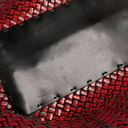 Bottega Veneta Cabat Large Intreccio Burgundy Patent Leather 40cm