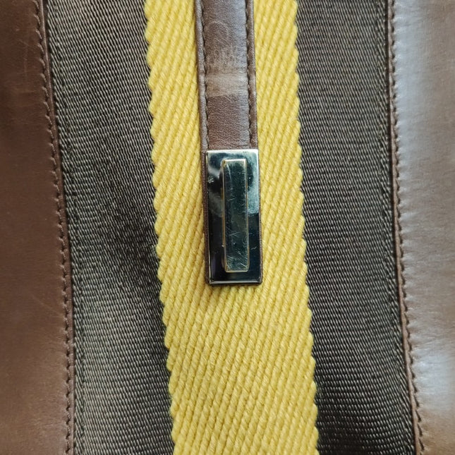 Gucci Jackie Vintage Medium Brown Leather Silver Hardware