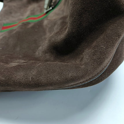 Gucci Jackie 1961 Medium Brown Suede Shoulder Tote Bag